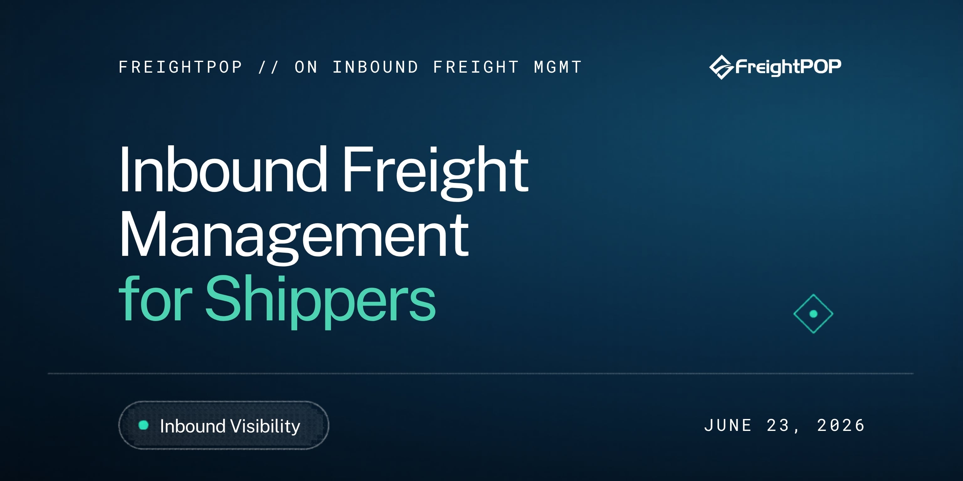 Inbound Freight Management for Shippers
