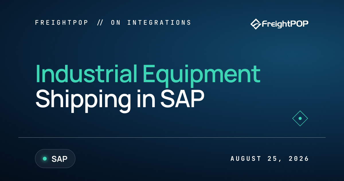 Industrial Shipping in SAP on blue background
