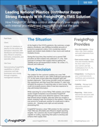 Leading National Plastics Distributor Reaps Strong Rewards With FreightPOPs TMS Solution