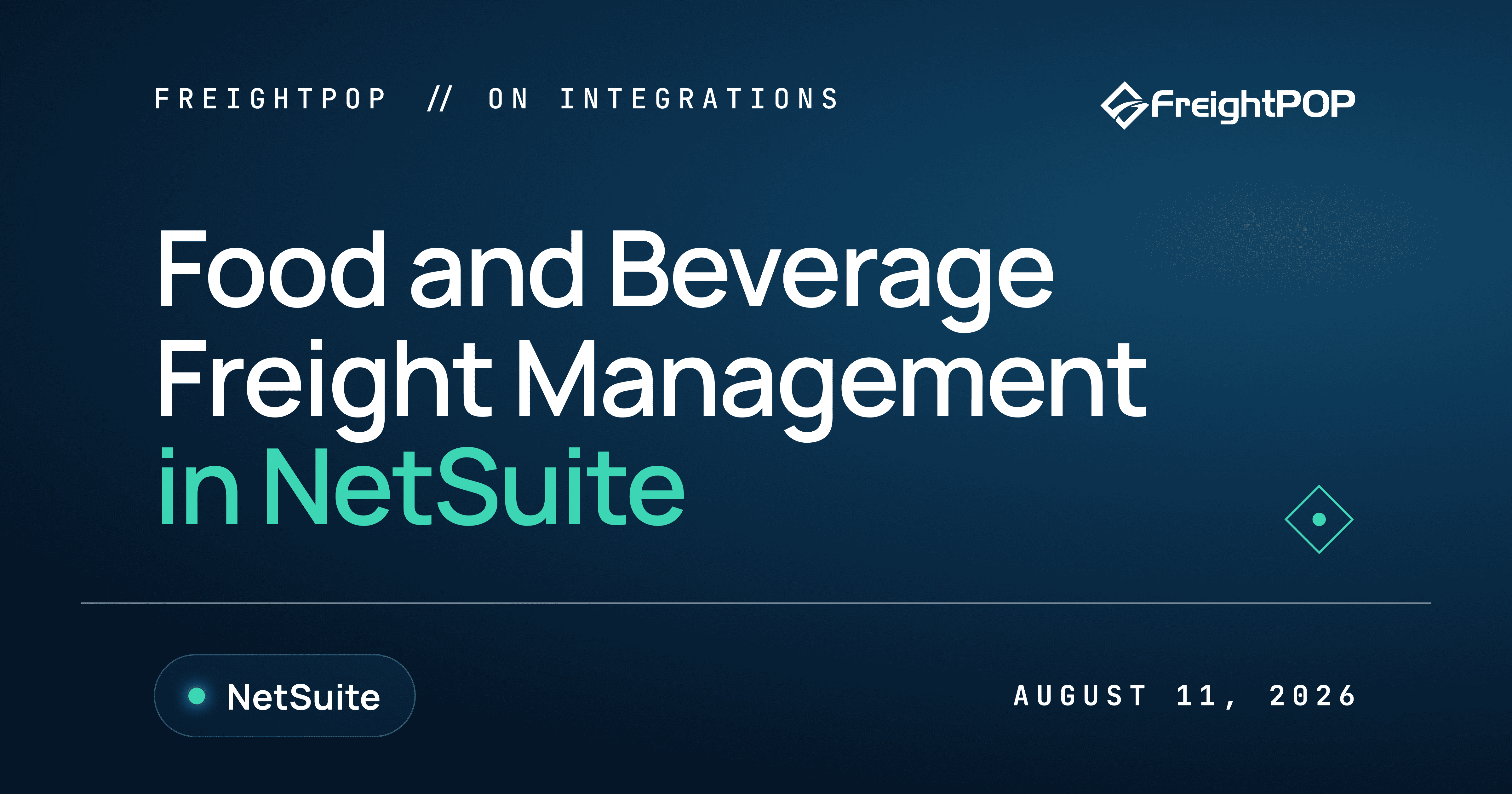 NetSuite Food and Beverage text on blue background