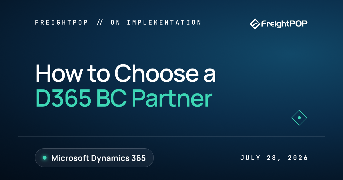 How to Choose a D365 BC Partner text on a blue background