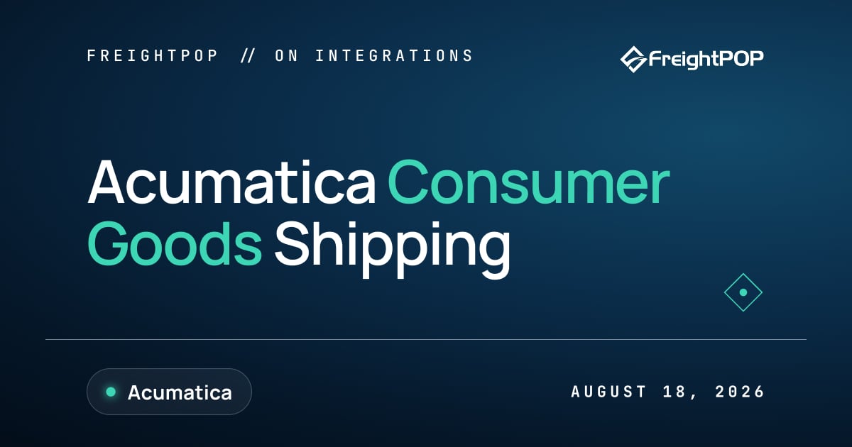 Acumatica Consumer Goods: Freight Execution Beyond the ERP