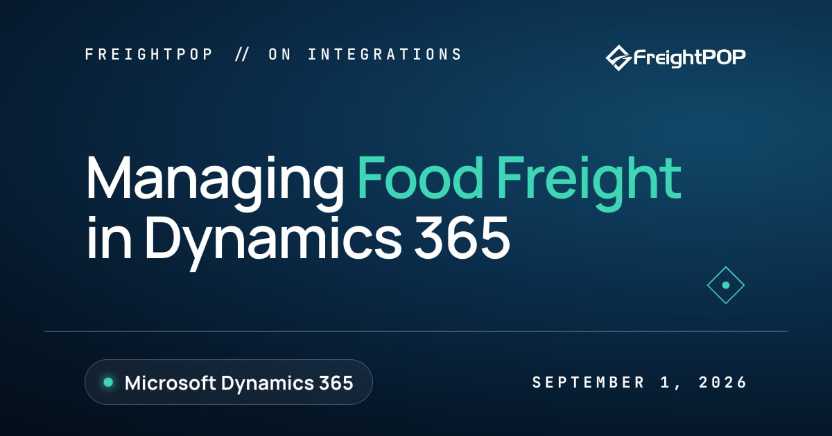 Dynamics 365 for Food and Beverage: Freight, Cold Chain, and OTIF